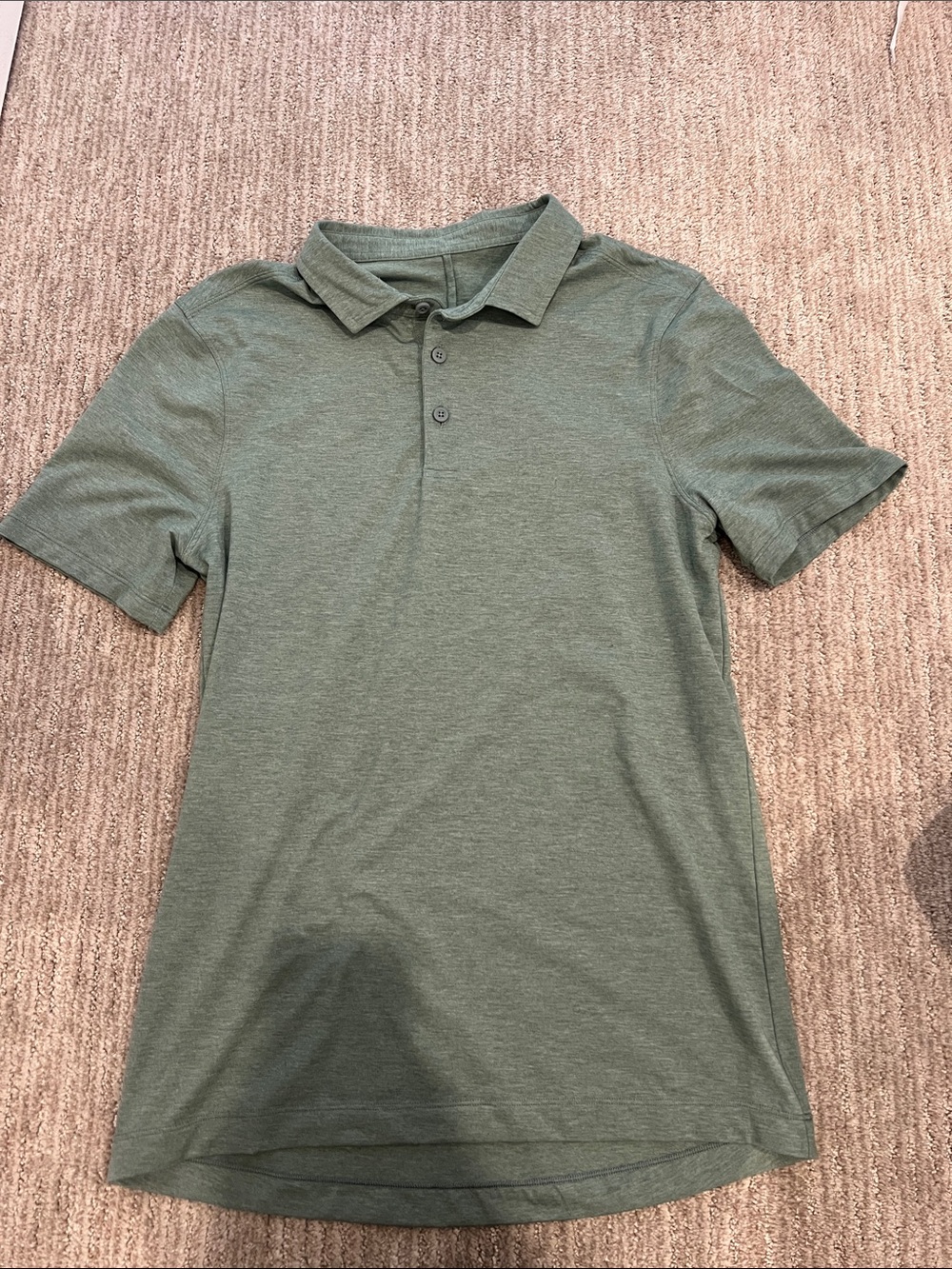 lululemon athletica Men's Heather Sage Green Polo